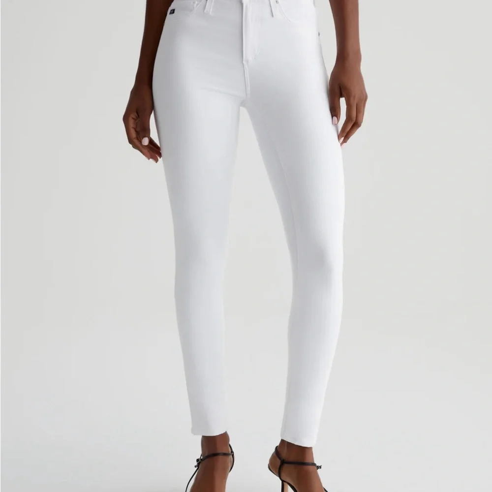 NWT π AG Adriano Goldschmied Jeans Super Skinny Ankle Jeans in White - size 27 - Picture 2 of 6